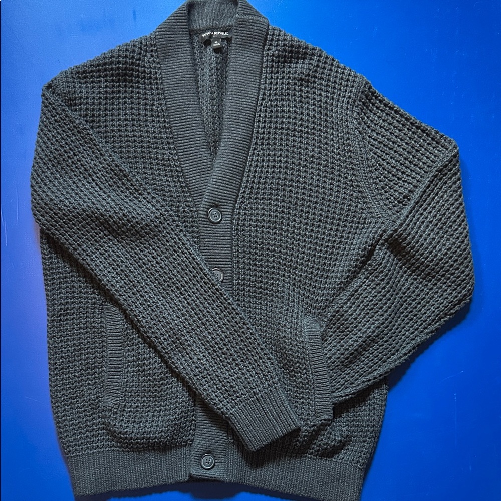 Banana Republic Charcoal Knit Cardigan
